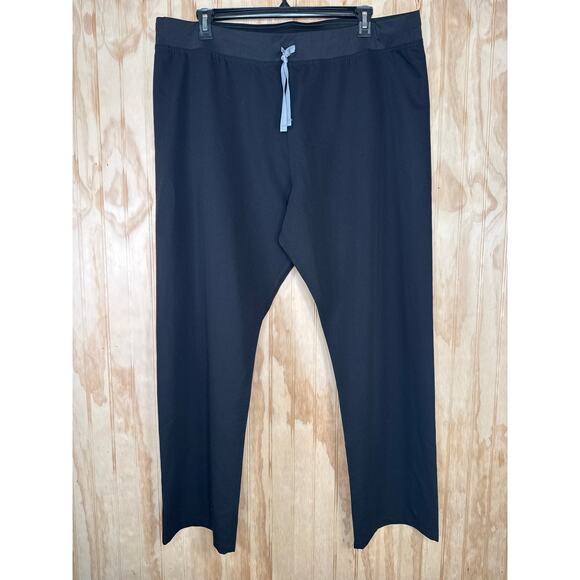 Figs Black Scrub Pants Size XXL Drawstring Waist, Stretch - Picture 7 of 8